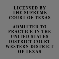 Admitted to Practice in the United States District Court Western District of Texas